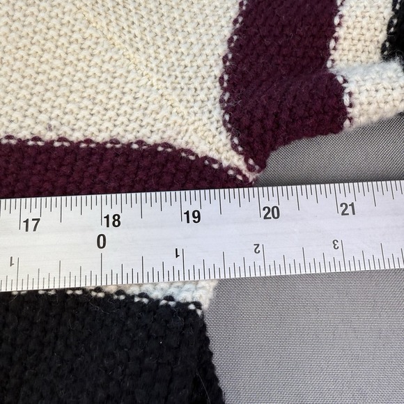 Brooks Brothers‎ Cardigan Wool Blend Women's Sweater Ivory Black Burgundy Size S - Picture 8 of 8